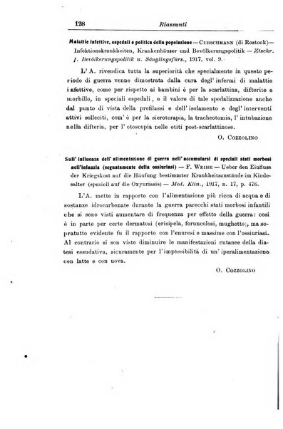 La pediatria periodico mensile indirizzato al progresso degli studi sulle malattie dei bambini