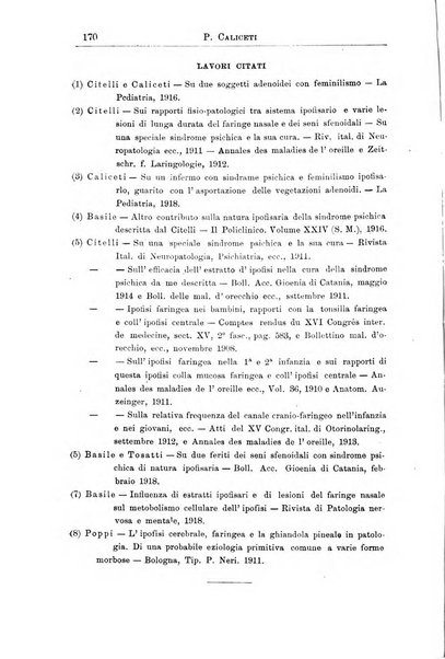 La pediatria periodico mensile indirizzato al progresso degli studi sulle malattie dei bambini