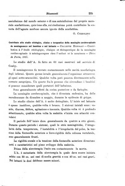 La pediatria periodico mensile indirizzato al progresso degli studi sulle malattie dei bambini