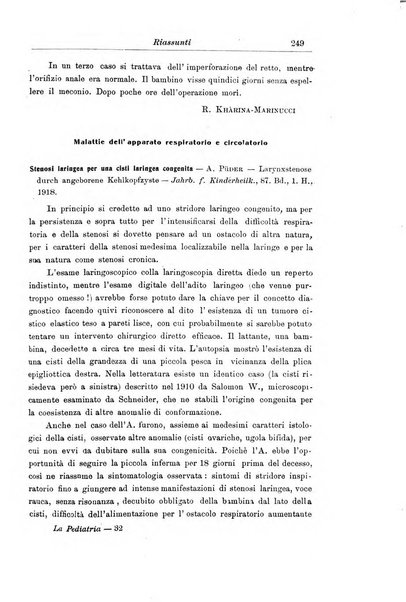 La pediatria periodico mensile indirizzato al progresso degli studi sulle malattie dei bambini