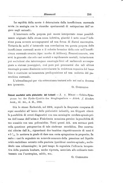 La pediatria periodico mensile indirizzato al progresso degli studi sulle malattie dei bambini