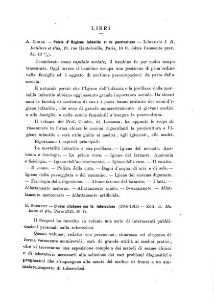 La pediatria periodico mensile indirizzato al progresso degli studi sulle malattie dei bambini