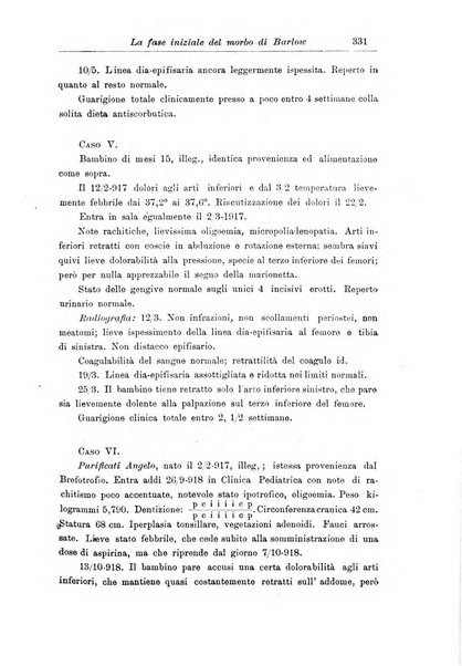 La pediatria periodico mensile indirizzato al progresso degli studi sulle malattie dei bambini