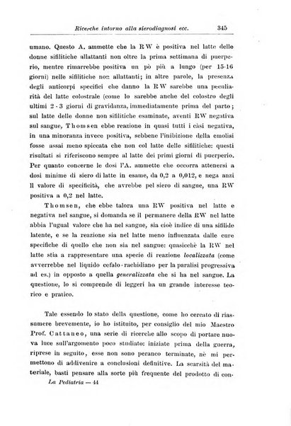 La pediatria periodico mensile indirizzato al progresso degli studi sulle malattie dei bambini