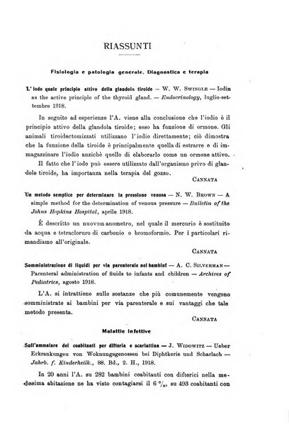 La pediatria periodico mensile indirizzato al progresso degli studi sulle malattie dei bambini