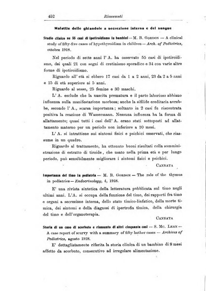 La pediatria periodico mensile indirizzato al progresso degli studi sulle malattie dei bambini