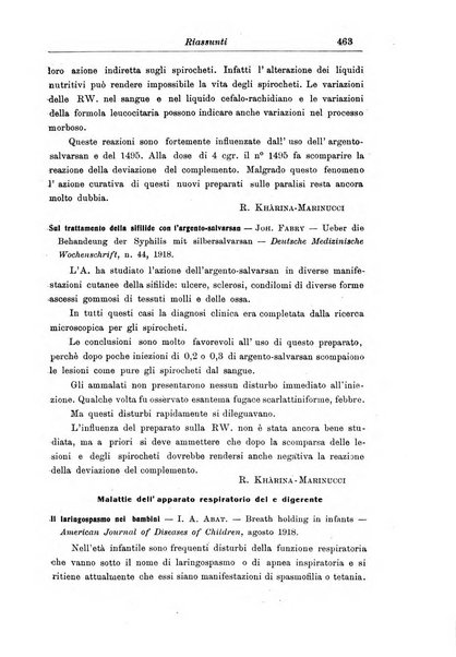 La pediatria periodico mensile indirizzato al progresso degli studi sulle malattie dei bambini