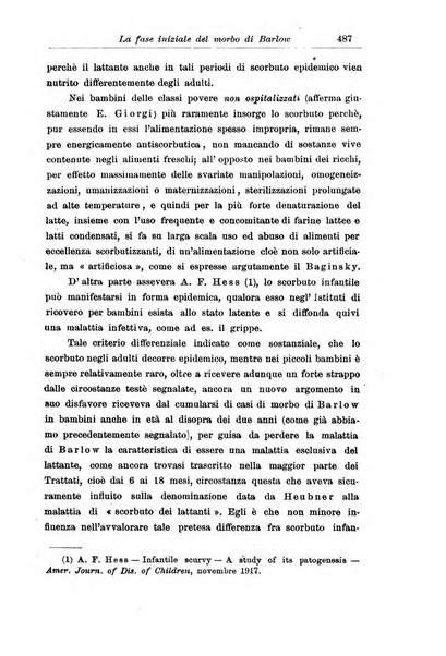 La pediatria periodico mensile indirizzato al progresso degli studi sulle malattie dei bambini