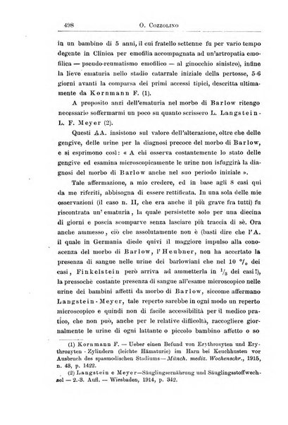 La pediatria periodico mensile indirizzato al progresso degli studi sulle malattie dei bambini