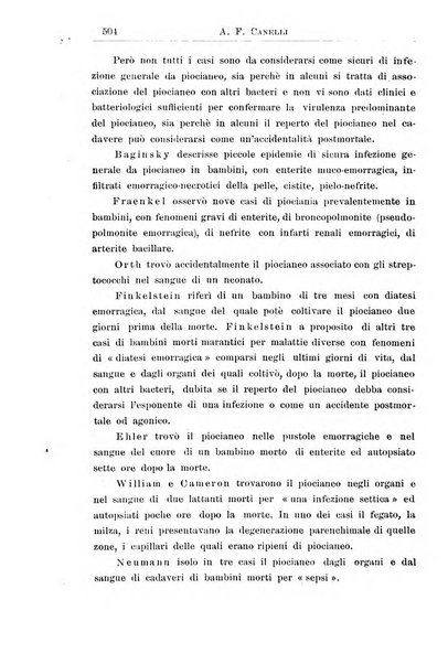 La pediatria periodico mensile indirizzato al progresso degli studi sulle malattie dei bambini