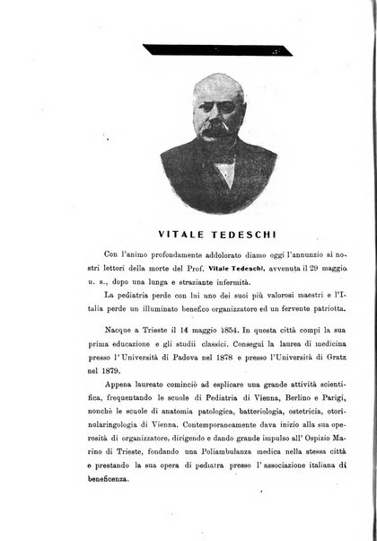 La pediatria periodico mensile indirizzato al progresso degli studi sulle malattie dei bambini