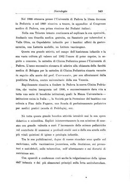 La pediatria periodico mensile indirizzato al progresso degli studi sulle malattie dei bambini