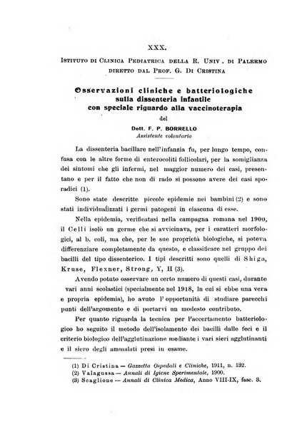 La pediatria periodico mensile indirizzato al progresso degli studi sulle malattie dei bambini