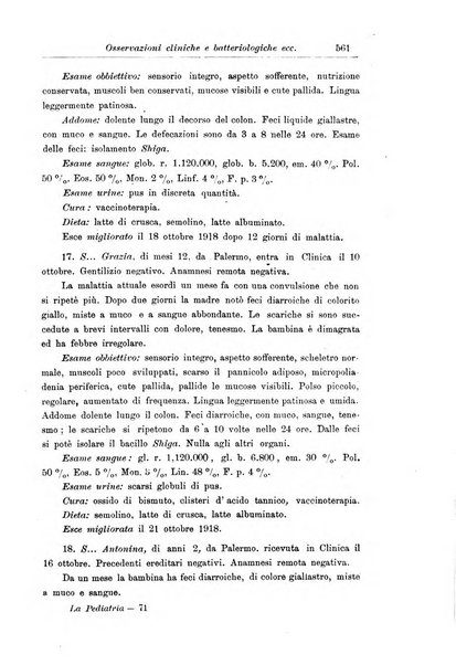 La pediatria periodico mensile indirizzato al progresso degli studi sulle malattie dei bambini