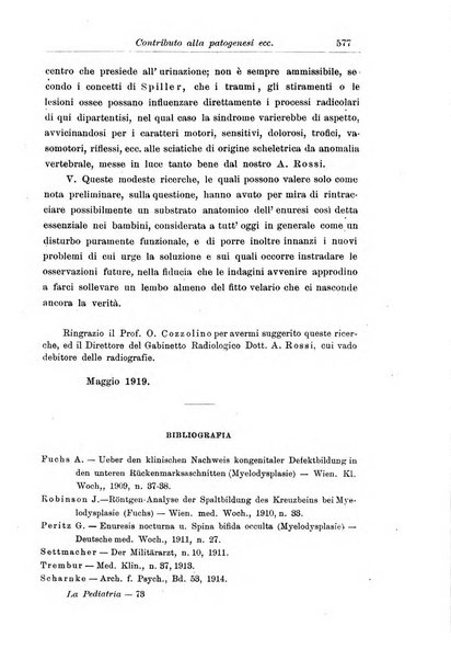 La pediatria periodico mensile indirizzato al progresso degli studi sulle malattie dei bambini