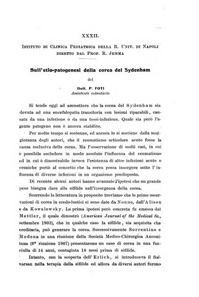 La pediatria periodico mensile indirizzato al progresso degli studi sulle malattie dei bambini