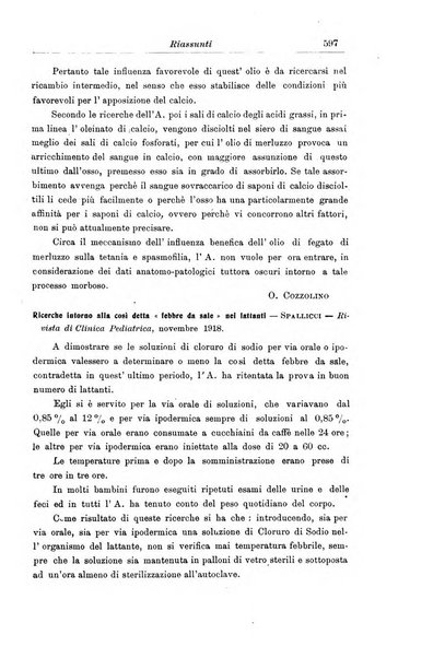 La pediatria periodico mensile indirizzato al progresso degli studi sulle malattie dei bambini