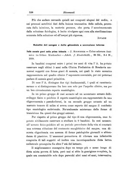 La pediatria periodico mensile indirizzato al progresso degli studi sulle malattie dei bambini