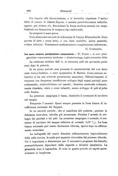 La pediatria periodico mensile indirizzato al progresso degli studi sulle malattie dei bambini