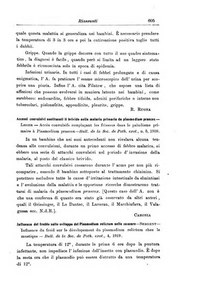 La pediatria periodico mensile indirizzato al progresso degli studi sulle malattie dei bambini