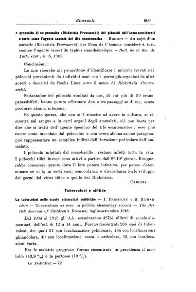 La pediatria periodico mensile indirizzato al progresso degli studi sulle malattie dei bambini