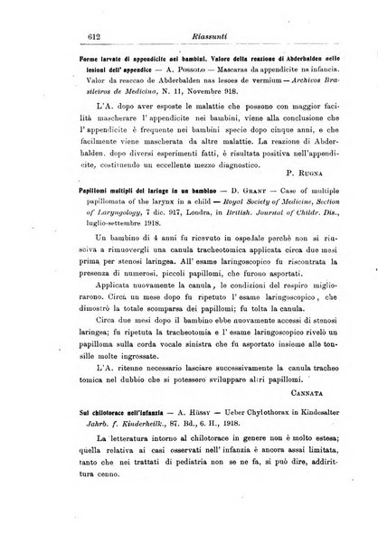 La pediatria periodico mensile indirizzato al progresso degli studi sulle malattie dei bambini