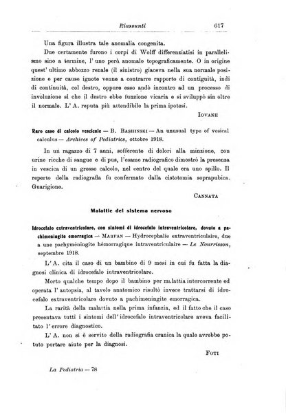 La pediatria periodico mensile indirizzato al progresso degli studi sulle malattie dei bambini