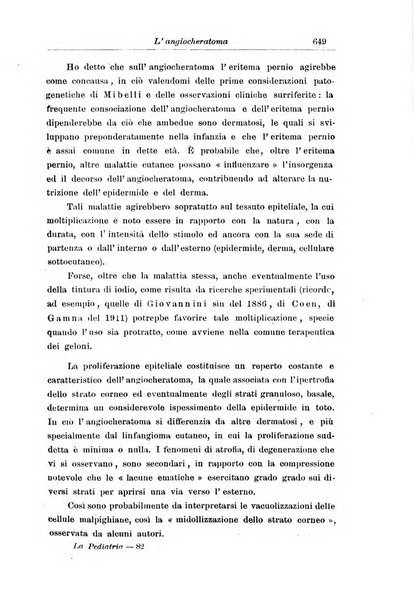 La pediatria periodico mensile indirizzato al progresso degli studi sulle malattie dei bambini