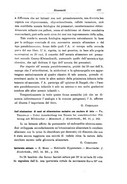 La pediatria periodico mensile indirizzato al progresso degli studi sulle malattie dei bambini