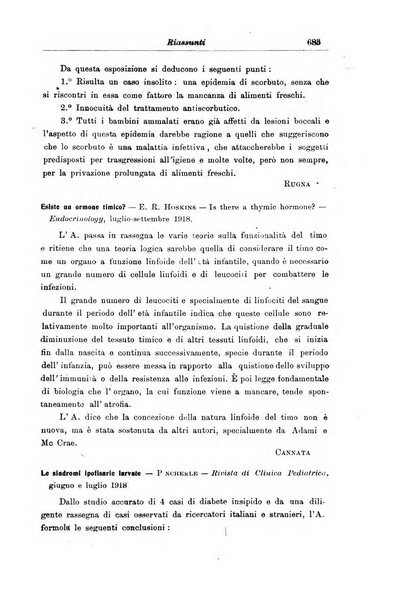 La pediatria periodico mensile indirizzato al progresso degli studi sulle malattie dei bambini