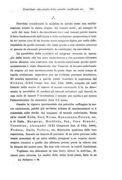 La pediatria periodico mensile indirizzato al progresso degli studi sulle malattie dei bambini