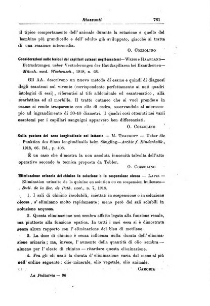 La pediatria periodico mensile indirizzato al progresso degli studi sulle malattie dei bambini