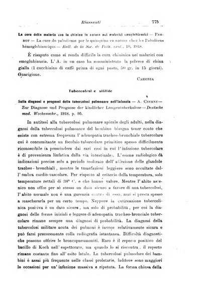 La pediatria periodico mensile indirizzato al progresso degli studi sulle malattie dei bambini