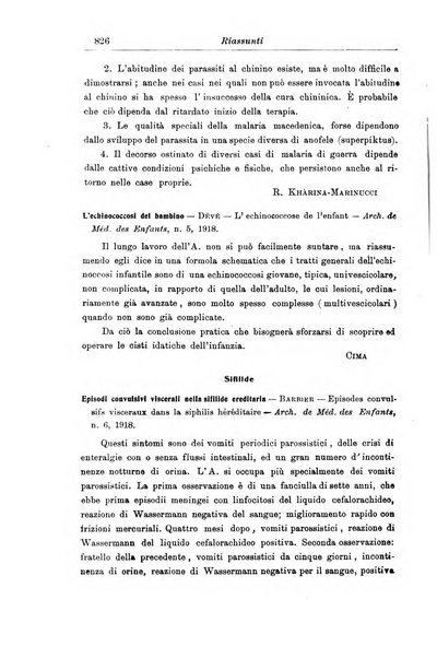 La pediatria periodico mensile indirizzato al progresso degli studi sulle malattie dei bambini