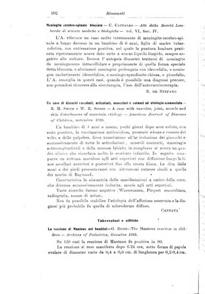 La pediatria periodico mensile indirizzato al progresso degli studi sulle malattie dei bambini