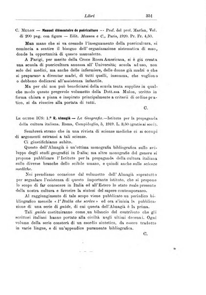 La pediatria periodico mensile indirizzato al progresso degli studi sulle malattie dei bambini