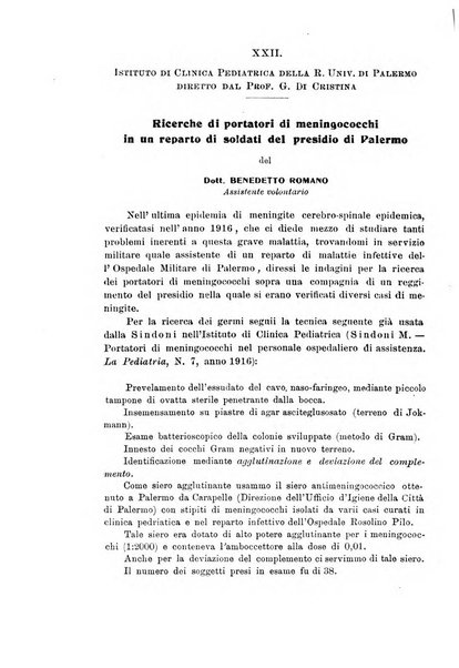 La pediatria periodico mensile indirizzato al progresso degli studi sulle malattie dei bambini