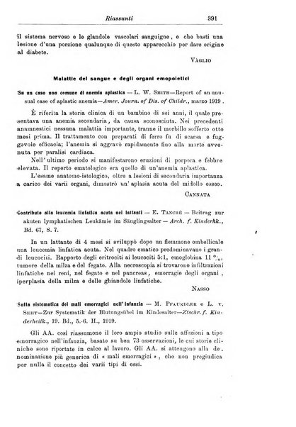 La pediatria periodico mensile indirizzato al progresso degli studi sulle malattie dei bambini