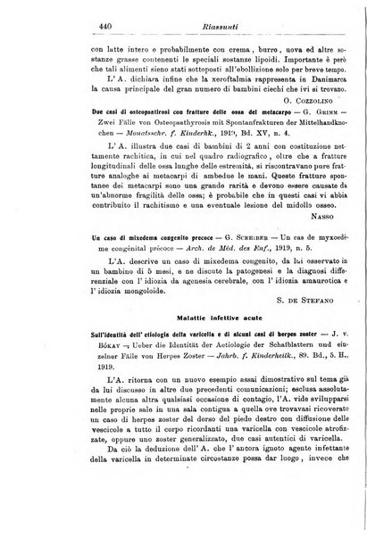 La pediatria periodico mensile indirizzato al progresso degli studi sulle malattie dei bambini