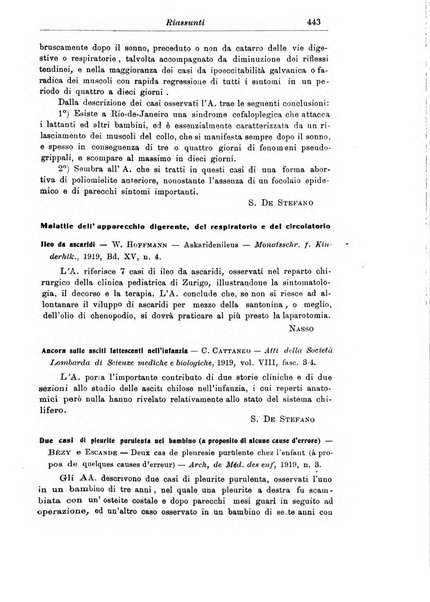 La pediatria periodico mensile indirizzato al progresso degli studi sulle malattie dei bambini