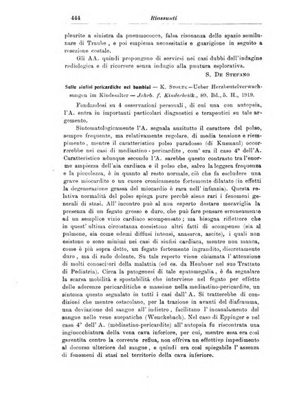 La pediatria periodico mensile indirizzato al progresso degli studi sulle malattie dei bambini