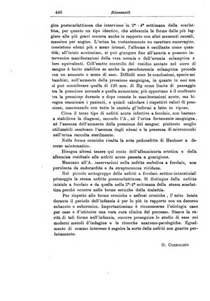 La pediatria periodico mensile indirizzato al progresso degli studi sulle malattie dei bambini