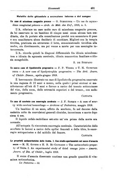 La pediatria periodico mensile indirizzato al progresso degli studi sulle malattie dei bambini