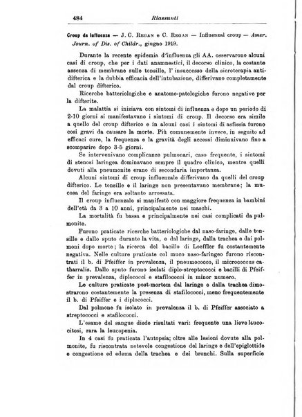 La pediatria periodico mensile indirizzato al progresso degli studi sulle malattie dei bambini