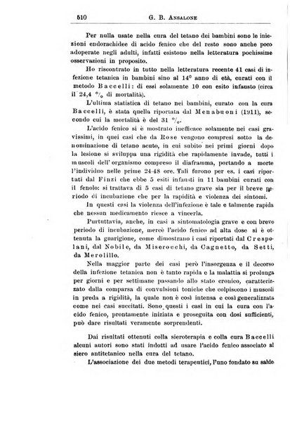 La pediatria periodico mensile indirizzato al progresso degli studi sulle malattie dei bambini