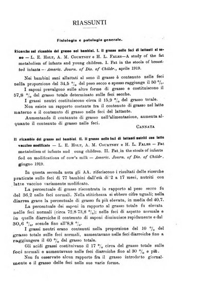 La pediatria periodico mensile indirizzato al progresso degli studi sulle malattie dei bambini