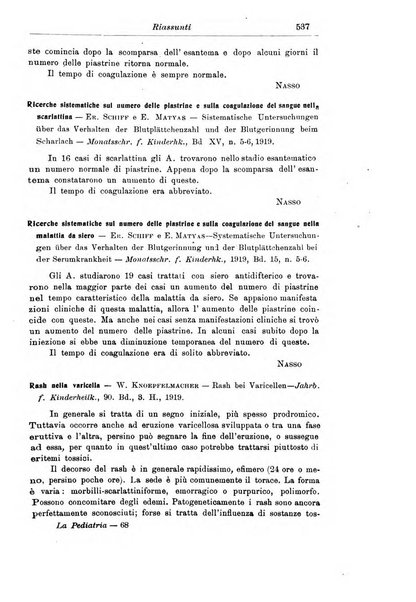 La pediatria periodico mensile indirizzato al progresso degli studi sulle malattie dei bambini