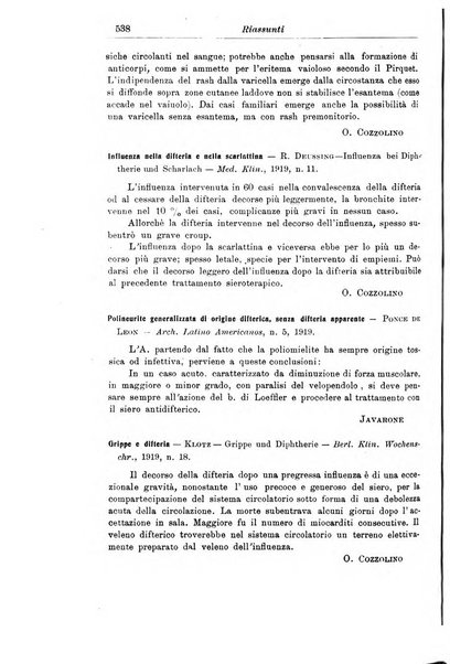 La pediatria periodico mensile indirizzato al progresso degli studi sulle malattie dei bambini