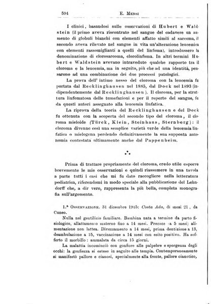 La pediatria periodico mensile indirizzato al progresso degli studi sulle malattie dei bambini