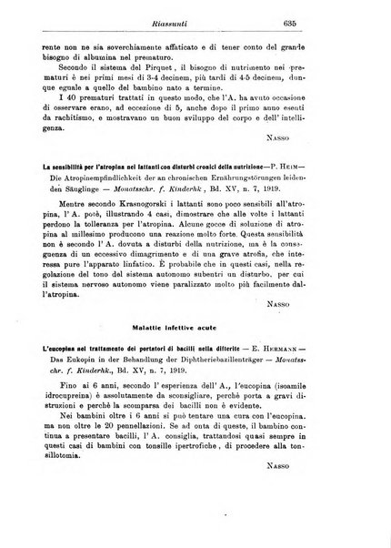 La pediatria periodico mensile indirizzato al progresso degli studi sulle malattie dei bambini